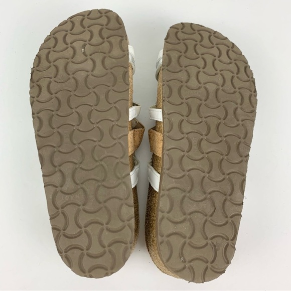 NAOT Woman’s Sandal Gold Multi Strap Leather Slip On Slide Sandal 37 - Picture 10 of 10